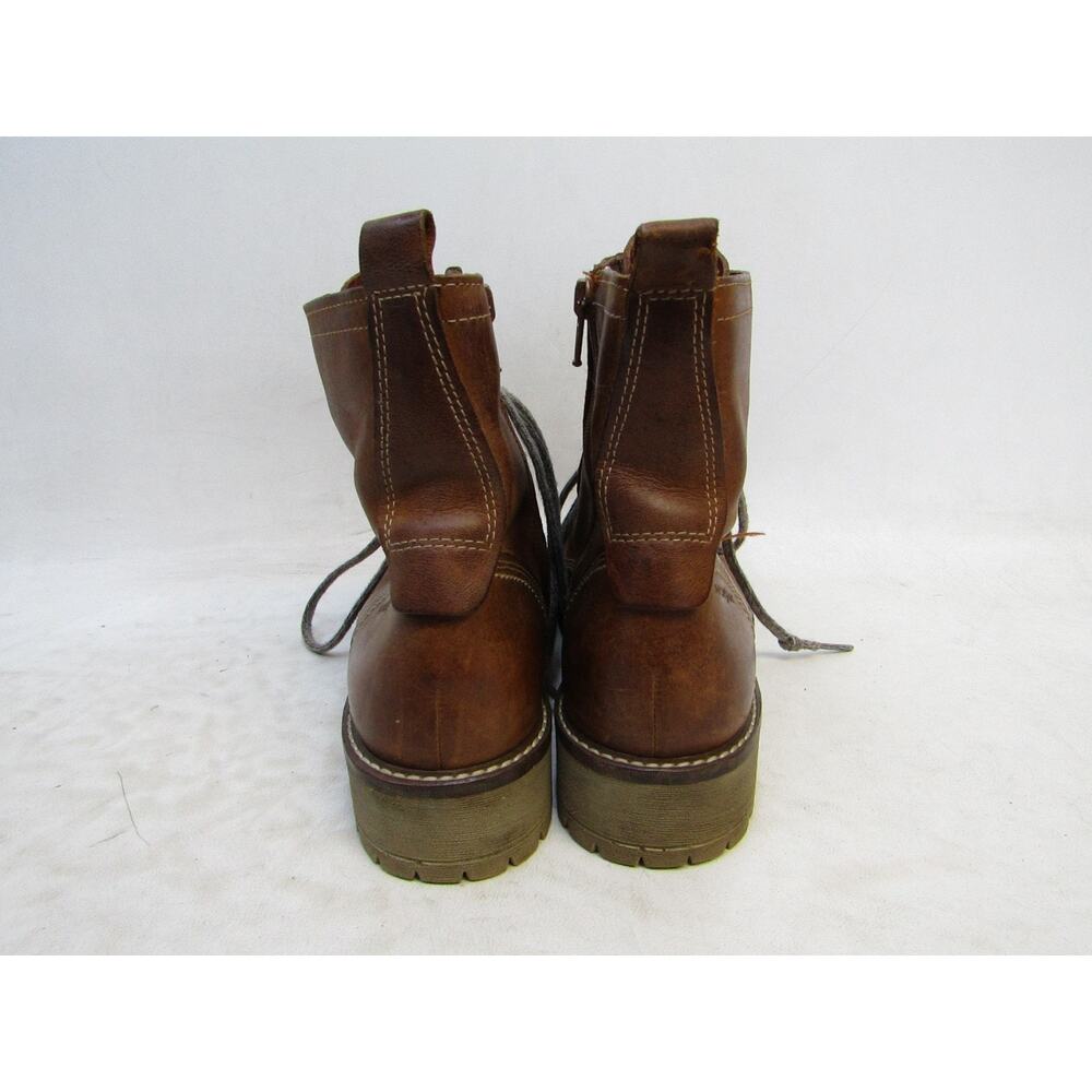 Ecco Womens Size 39 EUR Brown Leather Zip Lace Up Fashion Ankle Boots Booties - Picture 7 of 12
